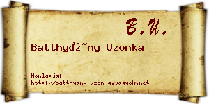 Batthyány Uzonka névjegykártya